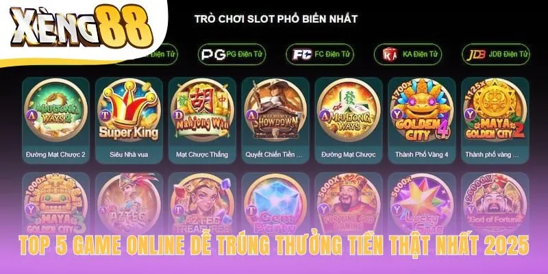 Top 5 game online dễ trúng thưởng có xác suất thắng cao nhất